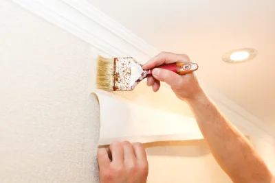 Pose de papier peint à Vernantois — revêtements muraux et toiles de verre